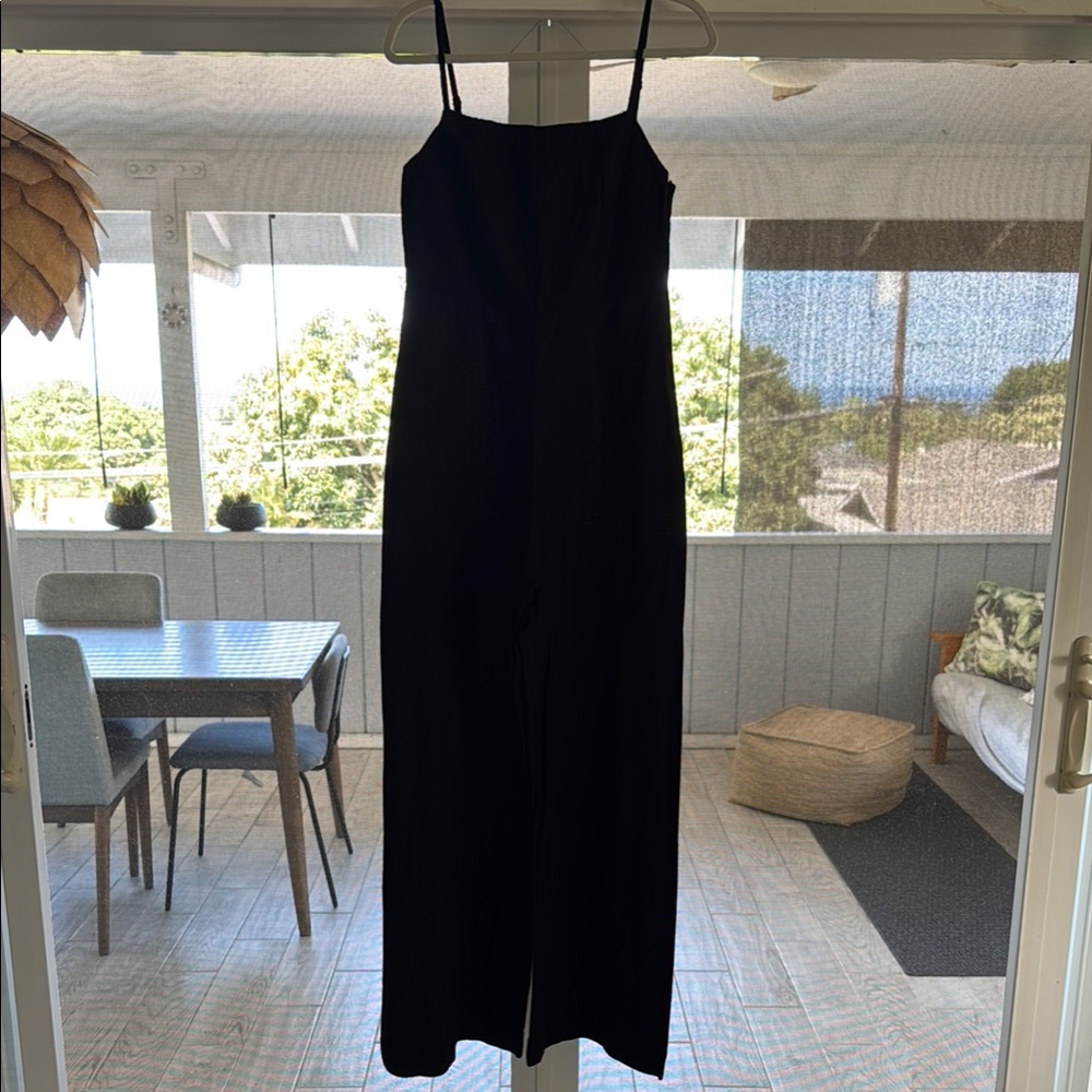 NWT! Rhythm Black Linen Jumpsuit